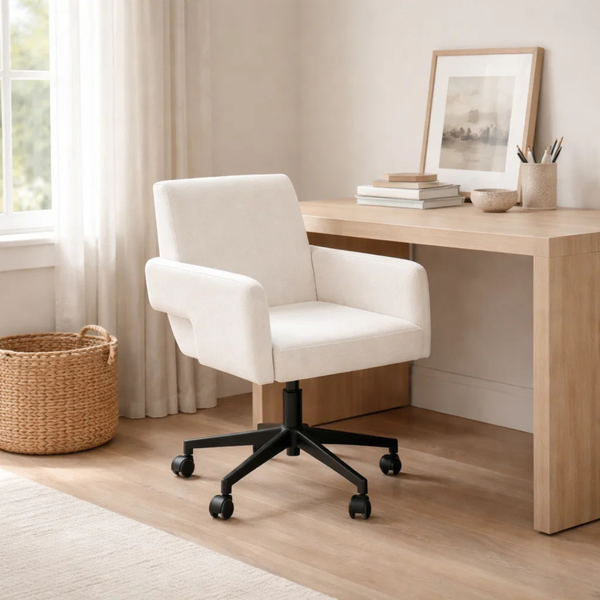 Fredericton Swivel Office Chair - Crypton® Nomad Snow