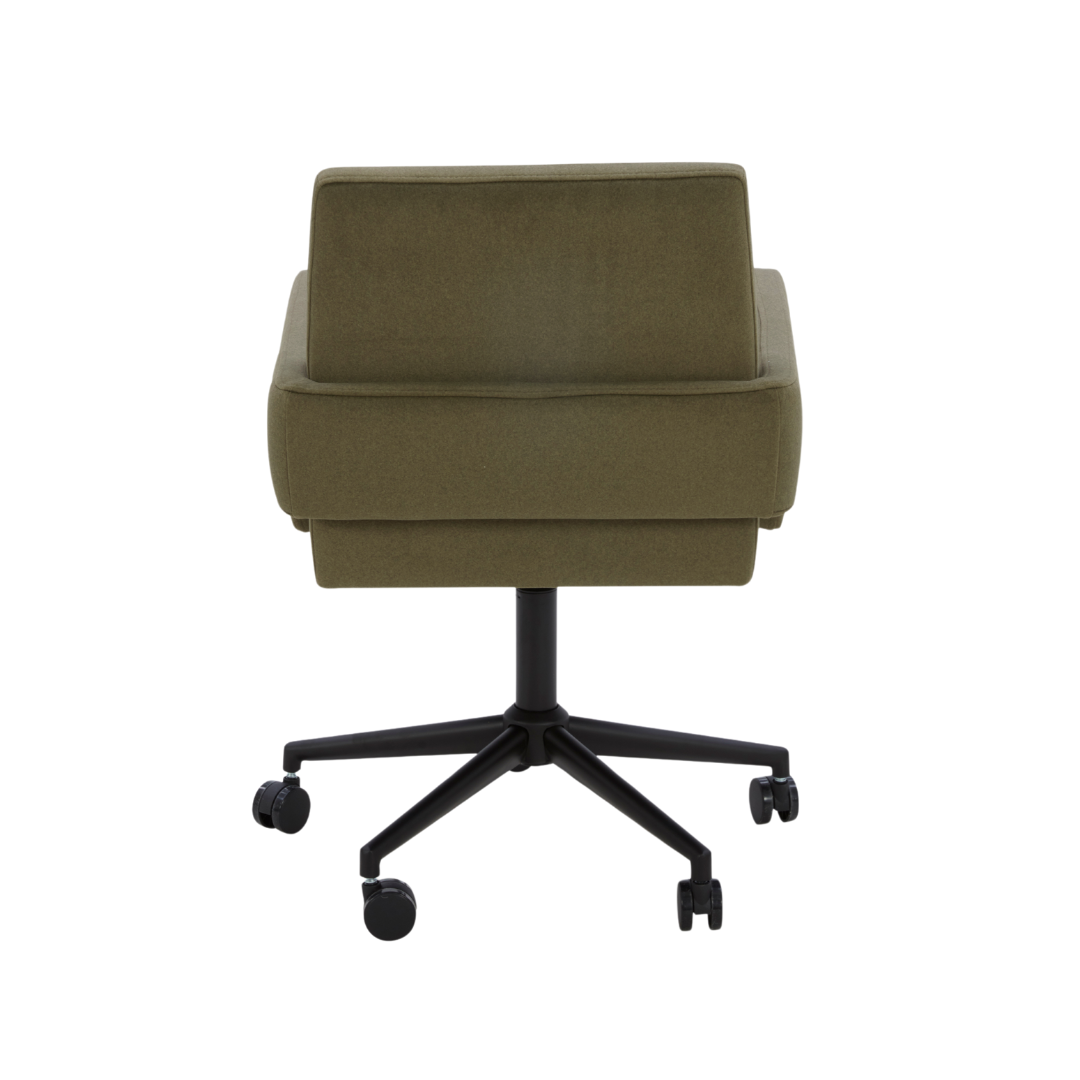 Fredericton Adjustable Office Chair - Forest Green Matte Velvet
