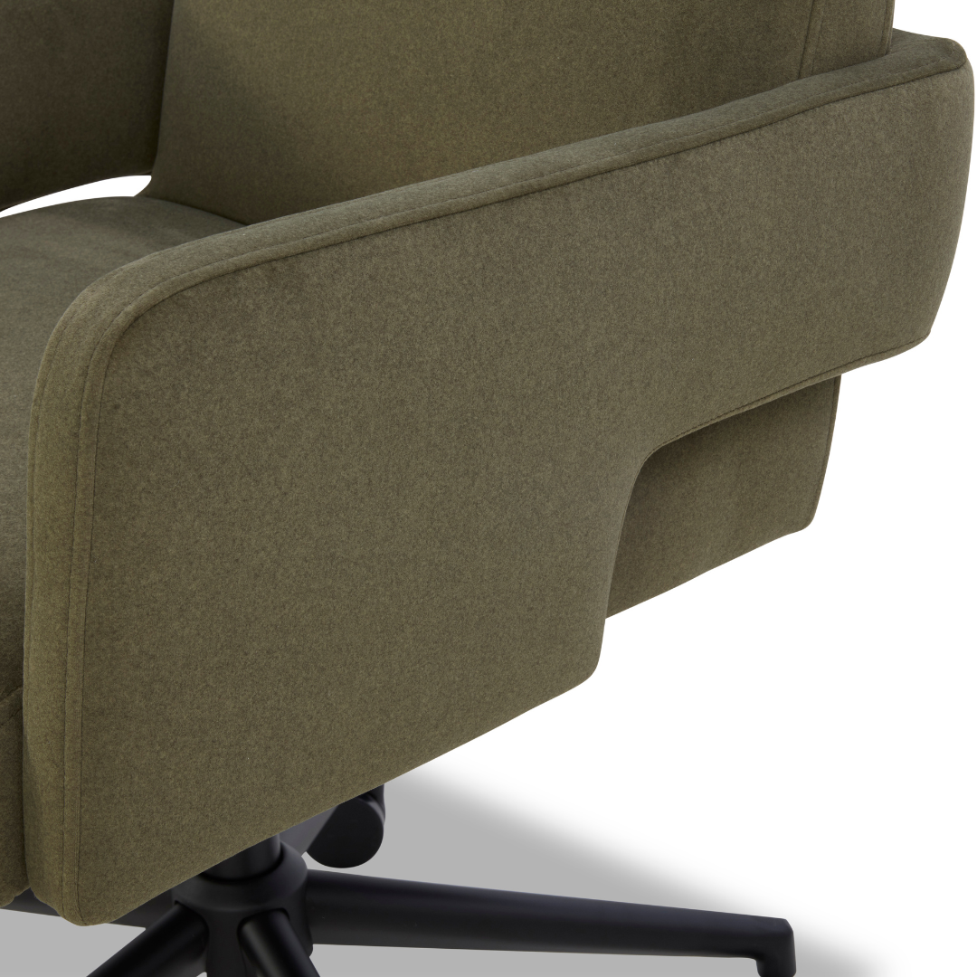 Fredericton Adjustable Office Chair - Forest Green Matte Velvet