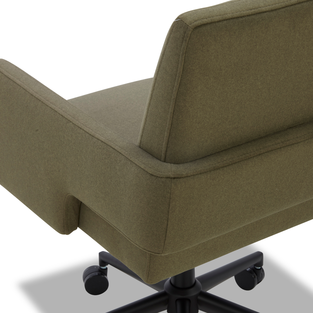 Fredericton Adjustable Office Chair - Forest Green Matte Velvet