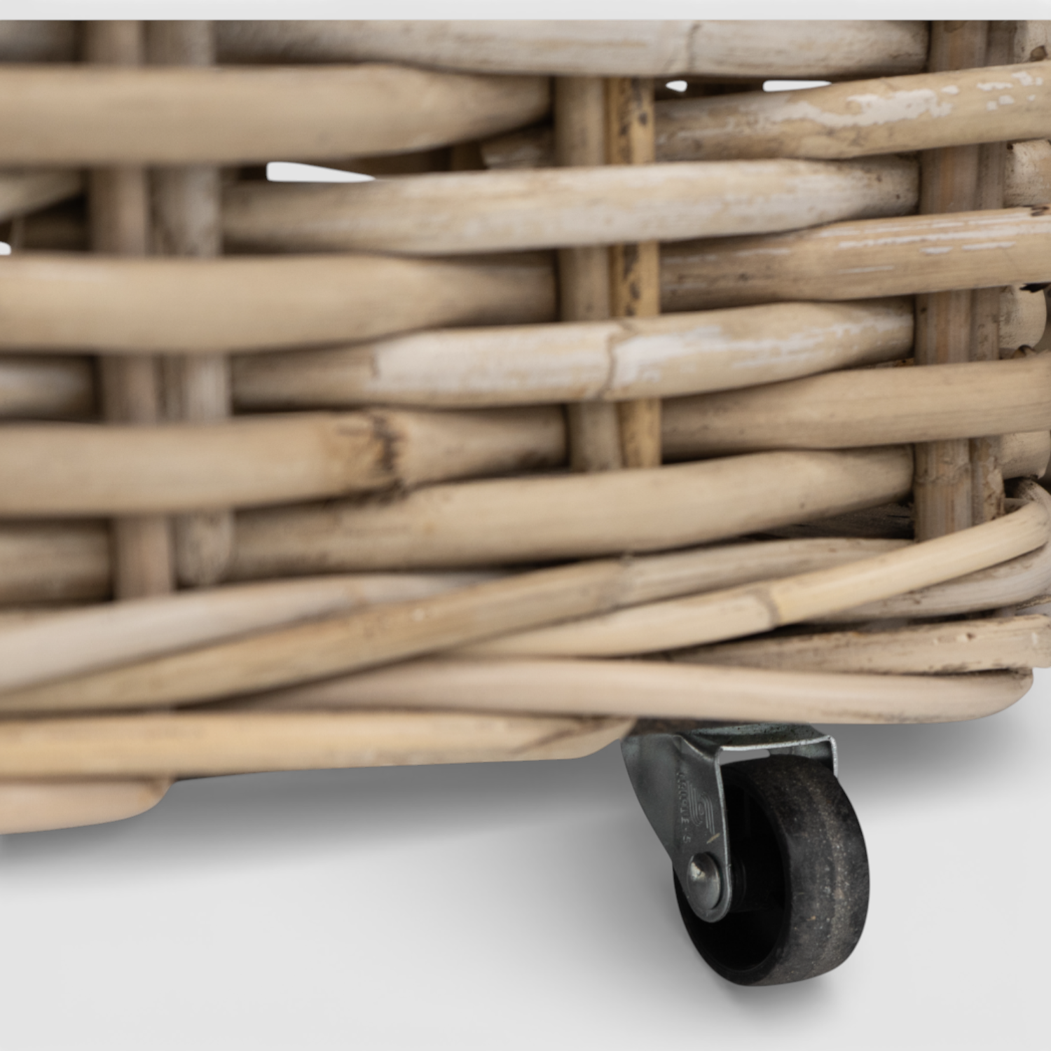 Langley Stackable Rattan Basket w/ Wheels