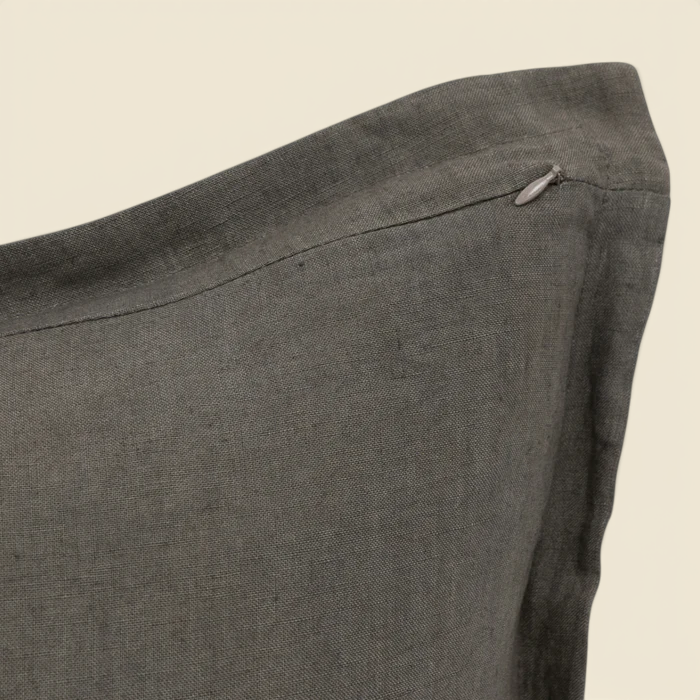 Muted Brown Linen Toss Pillow