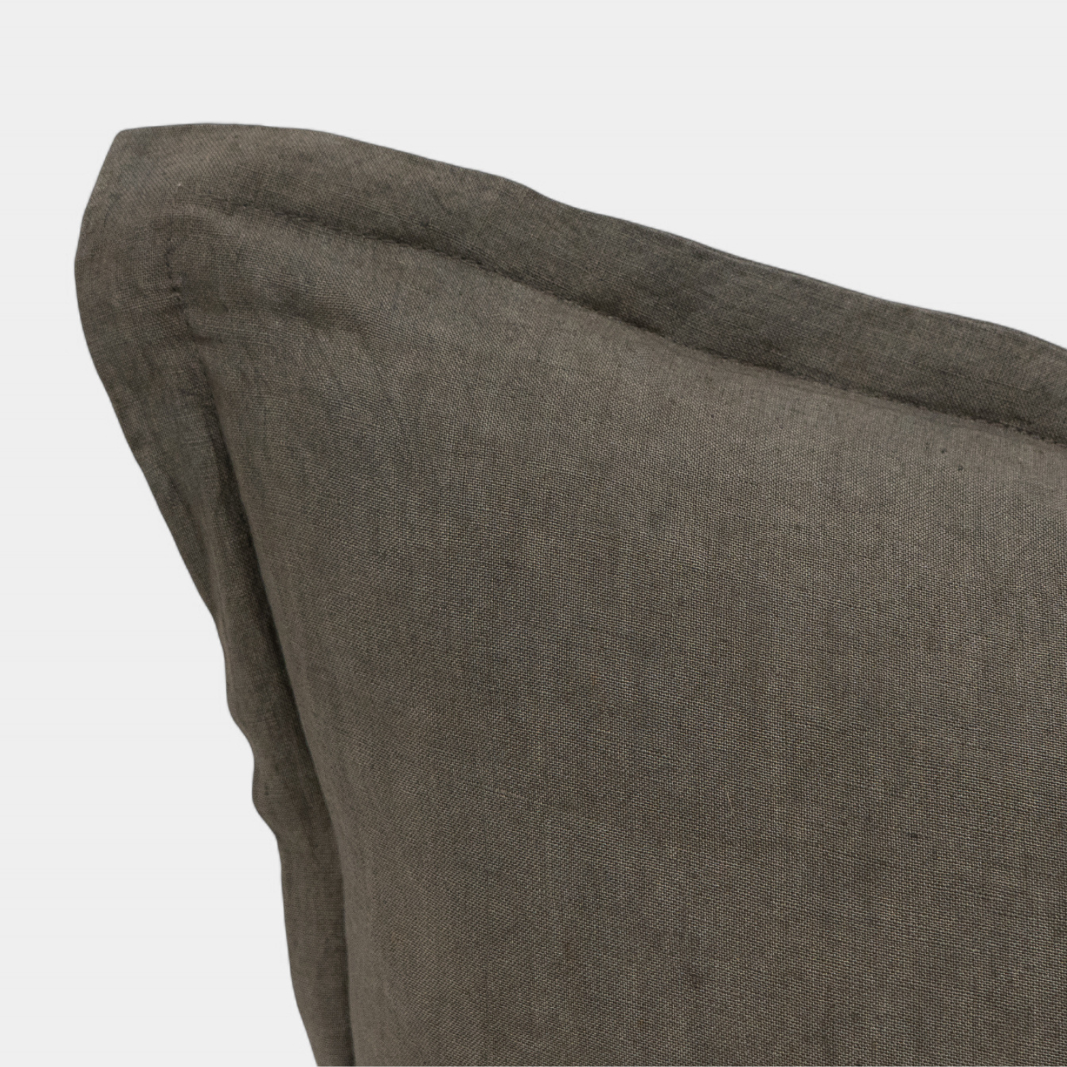 Muted Brown Linen Toss Pillow