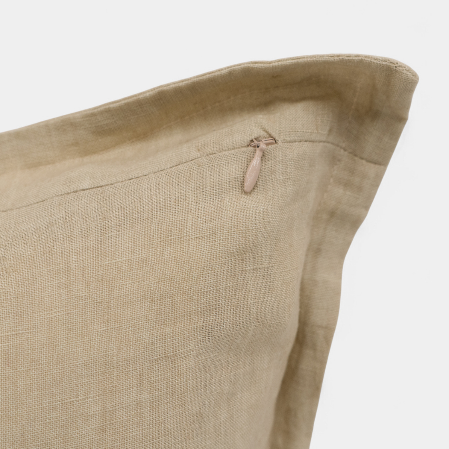 Muted Natural Linen Toss Pillow