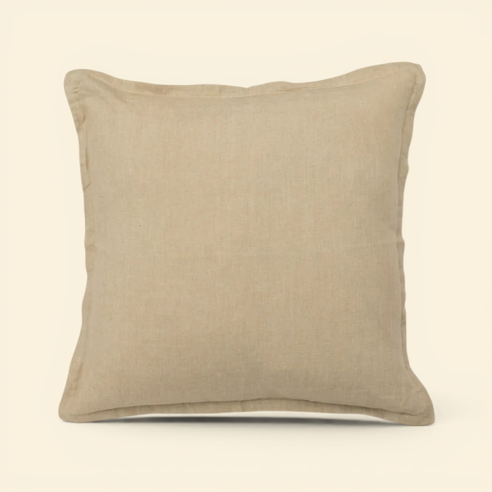 Muted Natural Linen Toss Pillow