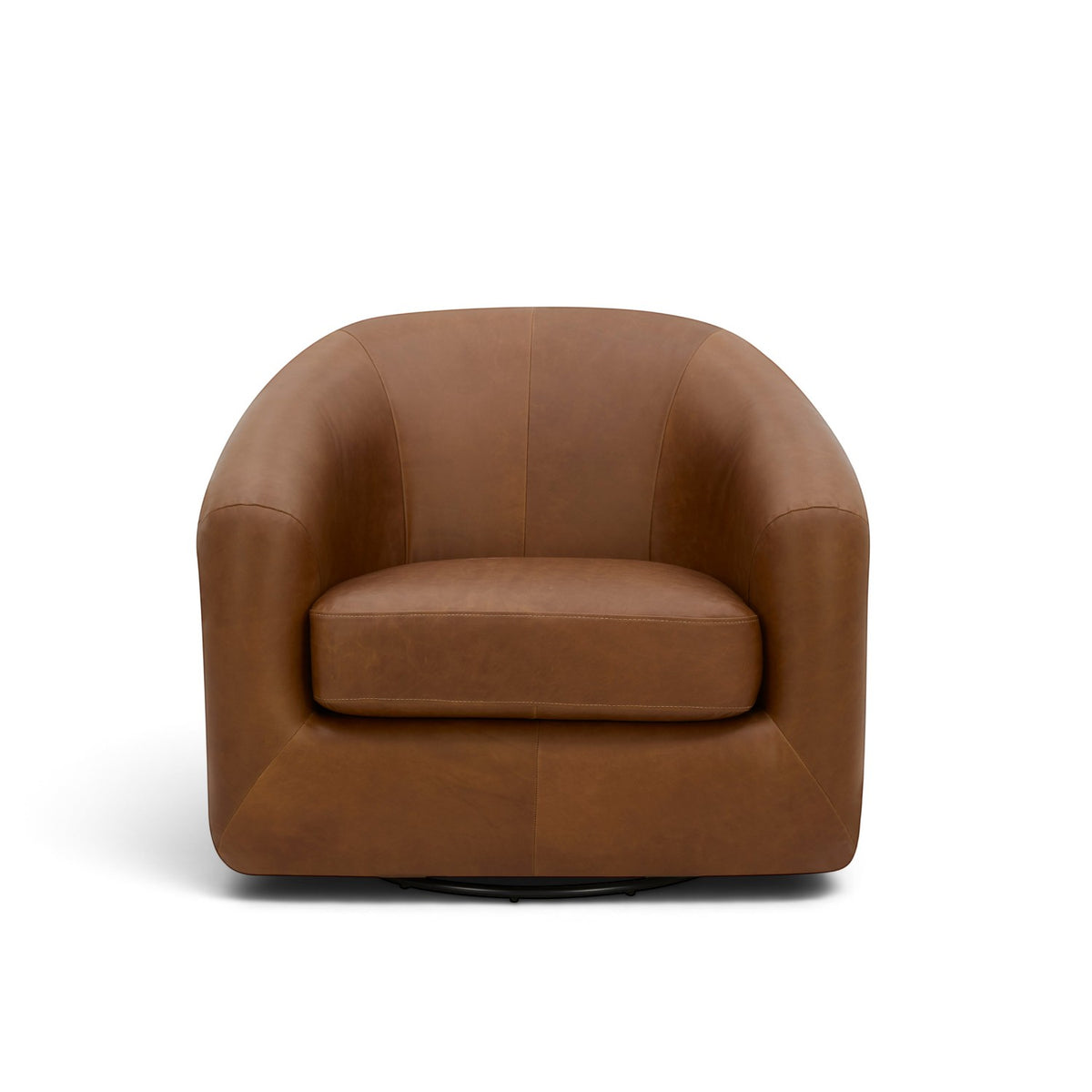 Woolwich Swivel Lounge Chair - Concord Mink Leather