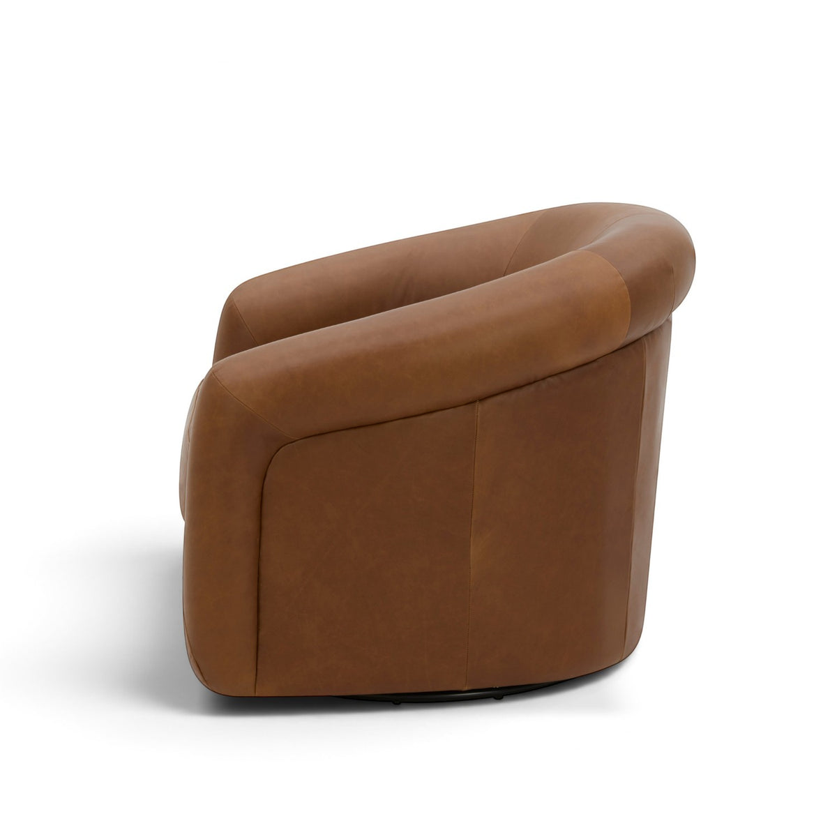 Woolwich Swivel Lounge Chair - Concord Mink Leather