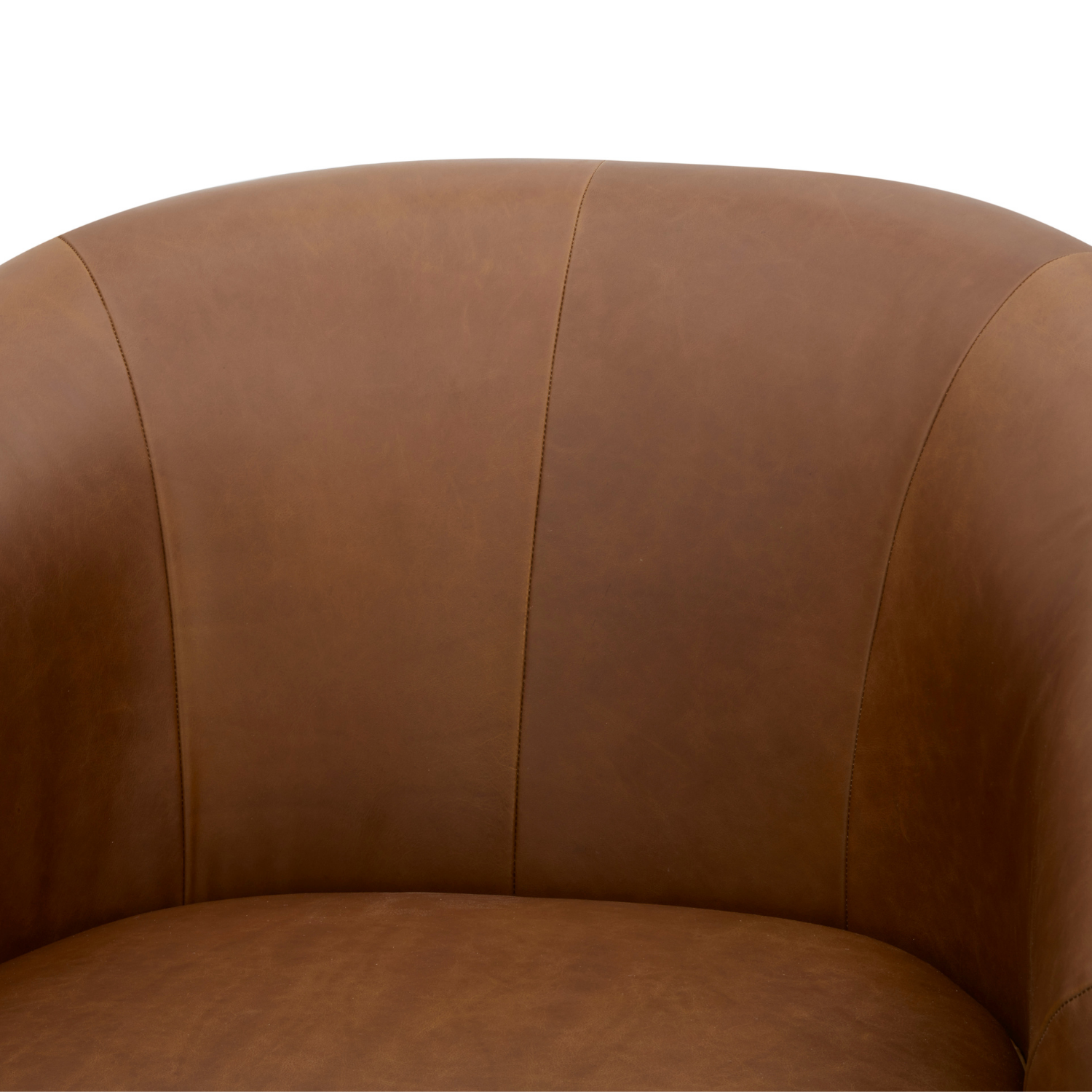 Woolwich Swivel Lounge Chair - Concord Mink Leather