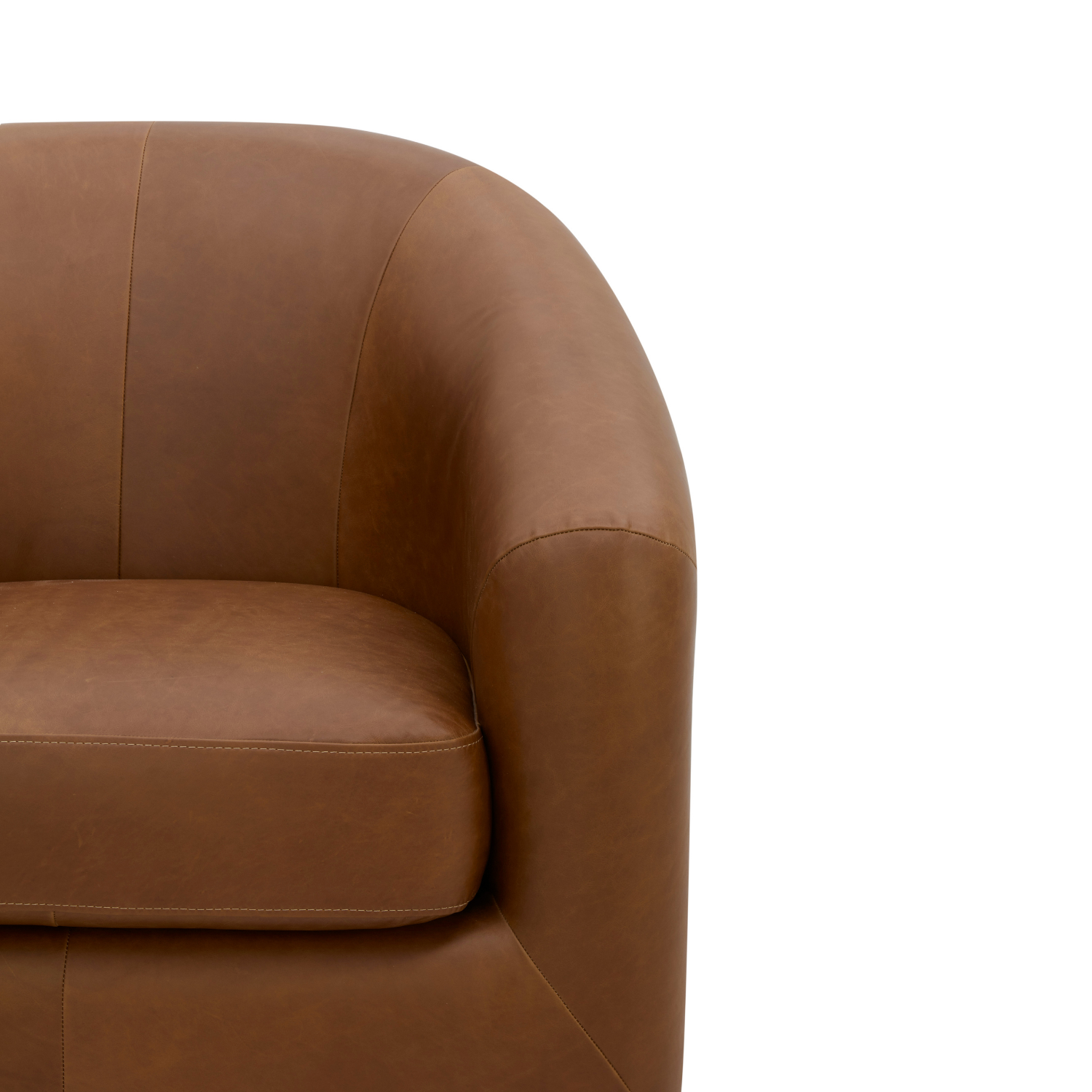Woolwich Swivel Lounge Chair - Concord Mink Leather