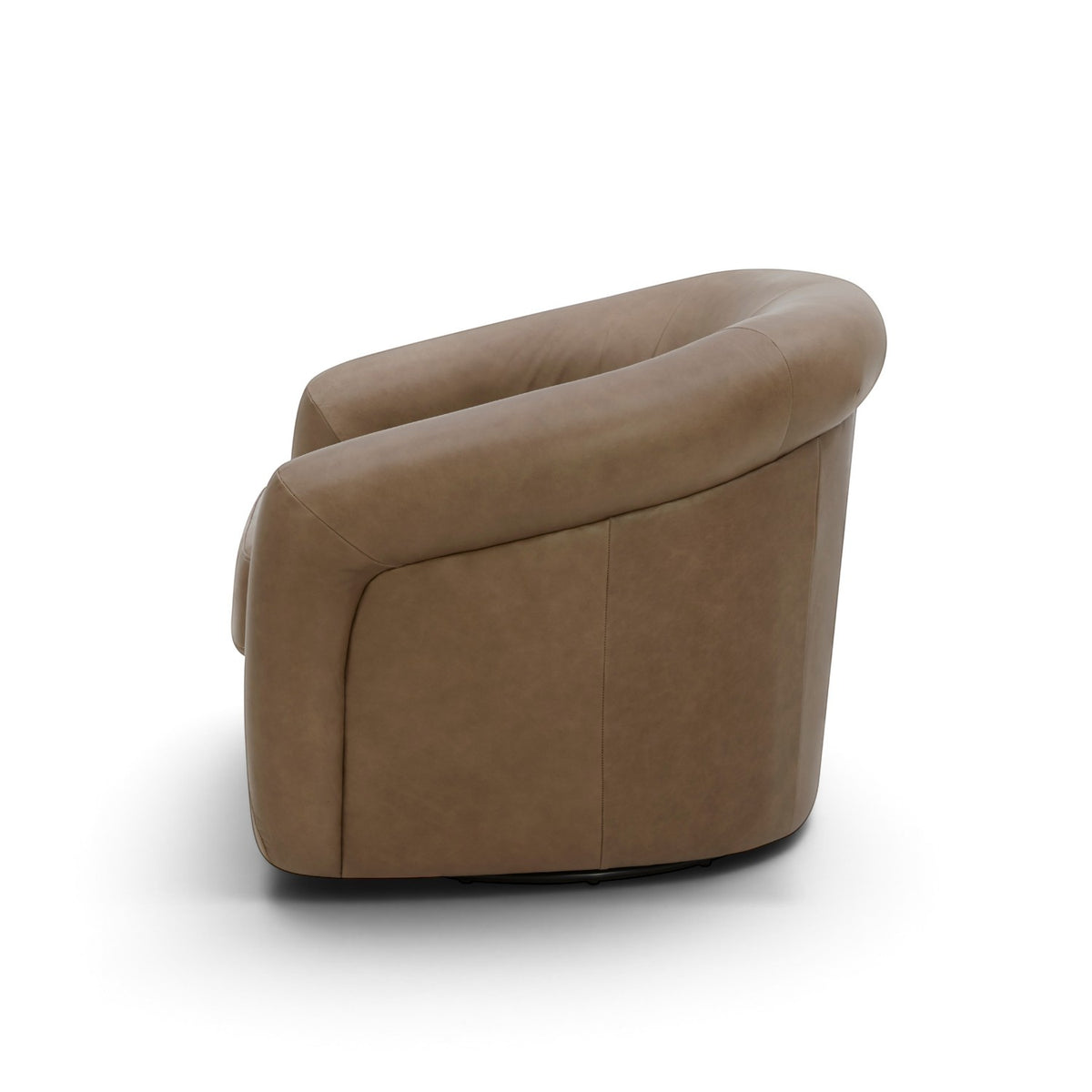 Woolwich Swivel Lounge Chair - Concord Pewter Leather