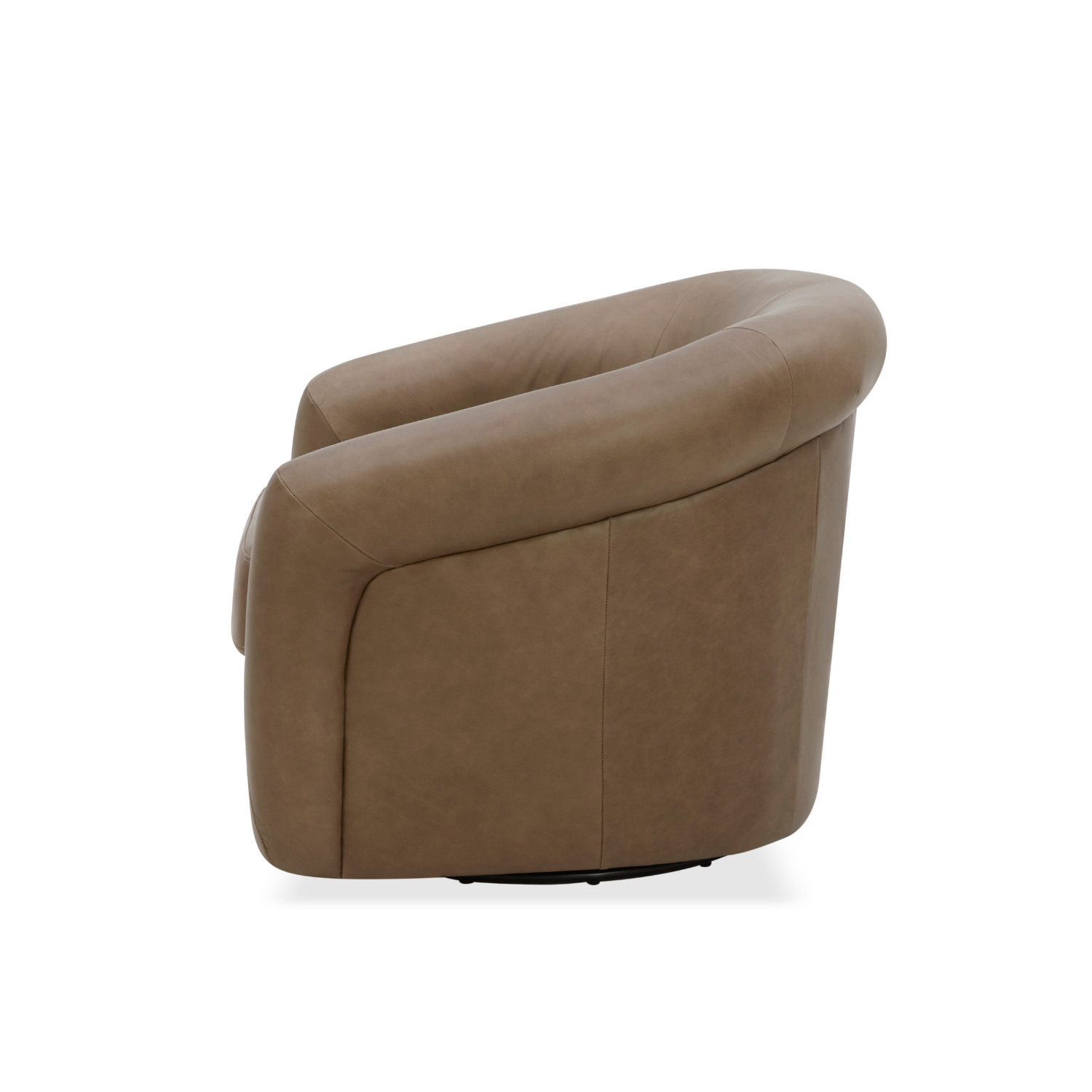 Woolwich Swivel Lounge Chair - Concord Pewter Leather
