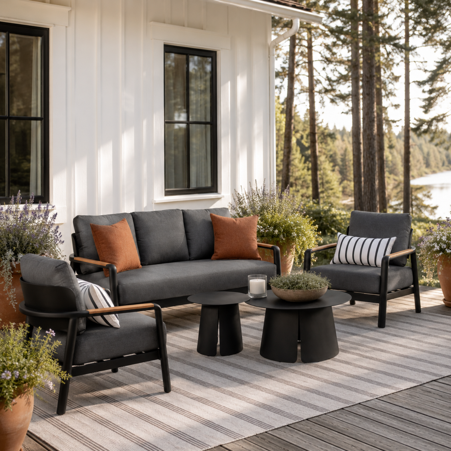 Sedona Charcoal 6pc Lounge Set