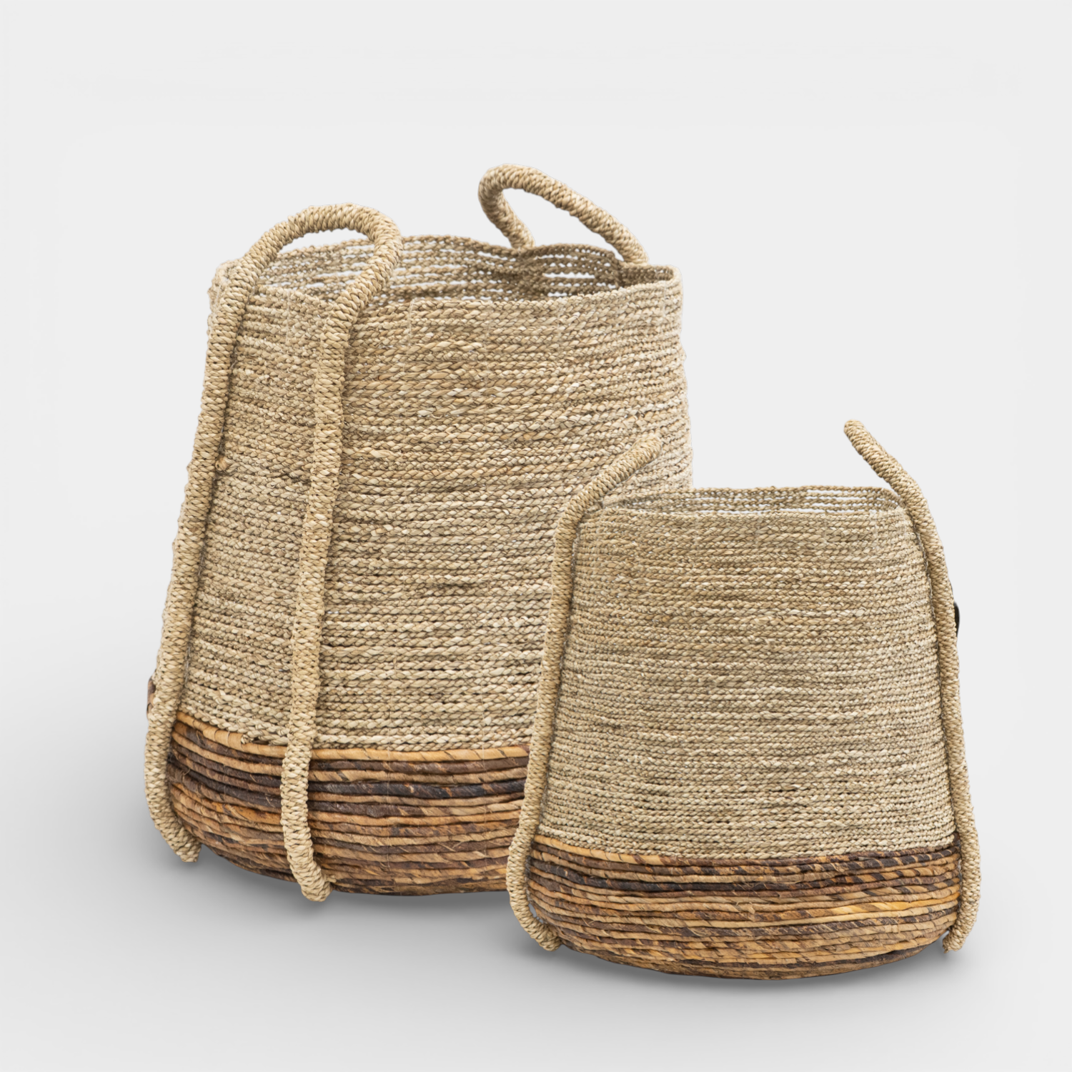 Nelson Natural Abaca Basket w/ Handles