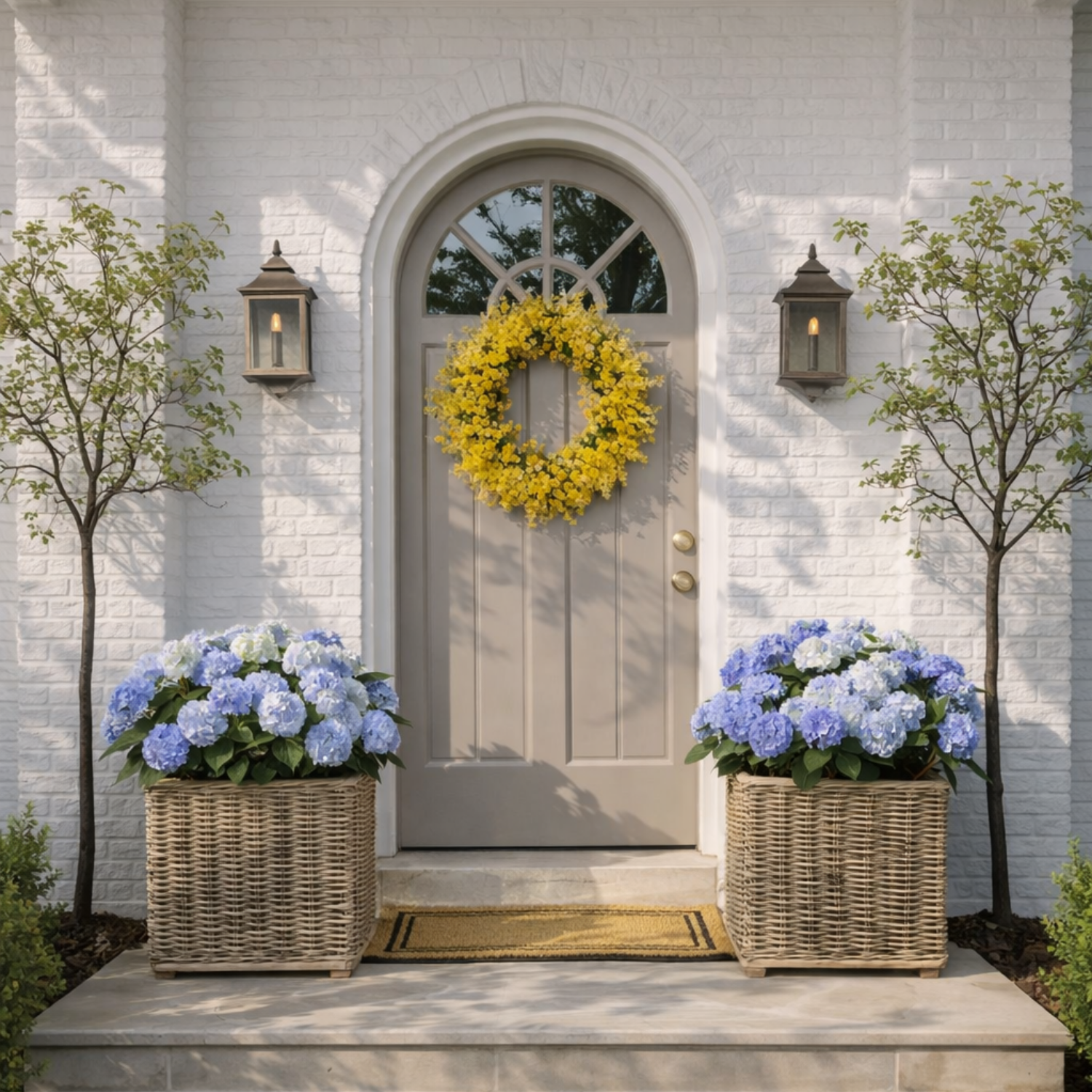 Durham Rattan Planter Basket w/ Wheels