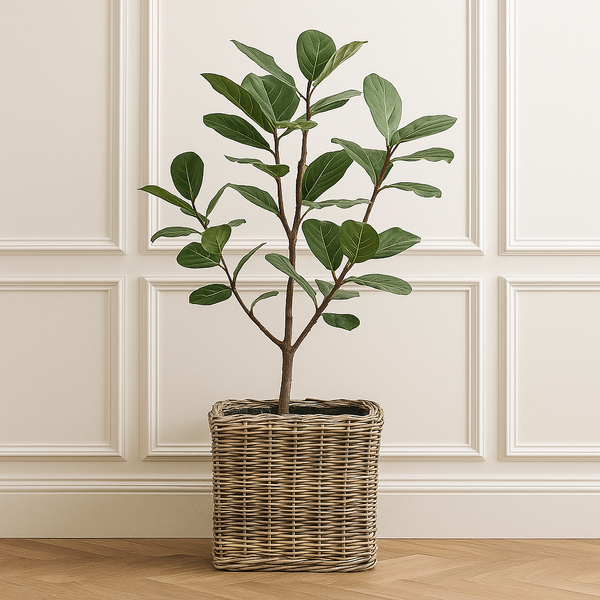 Durham Rattan Planter Basket w/ Wheels