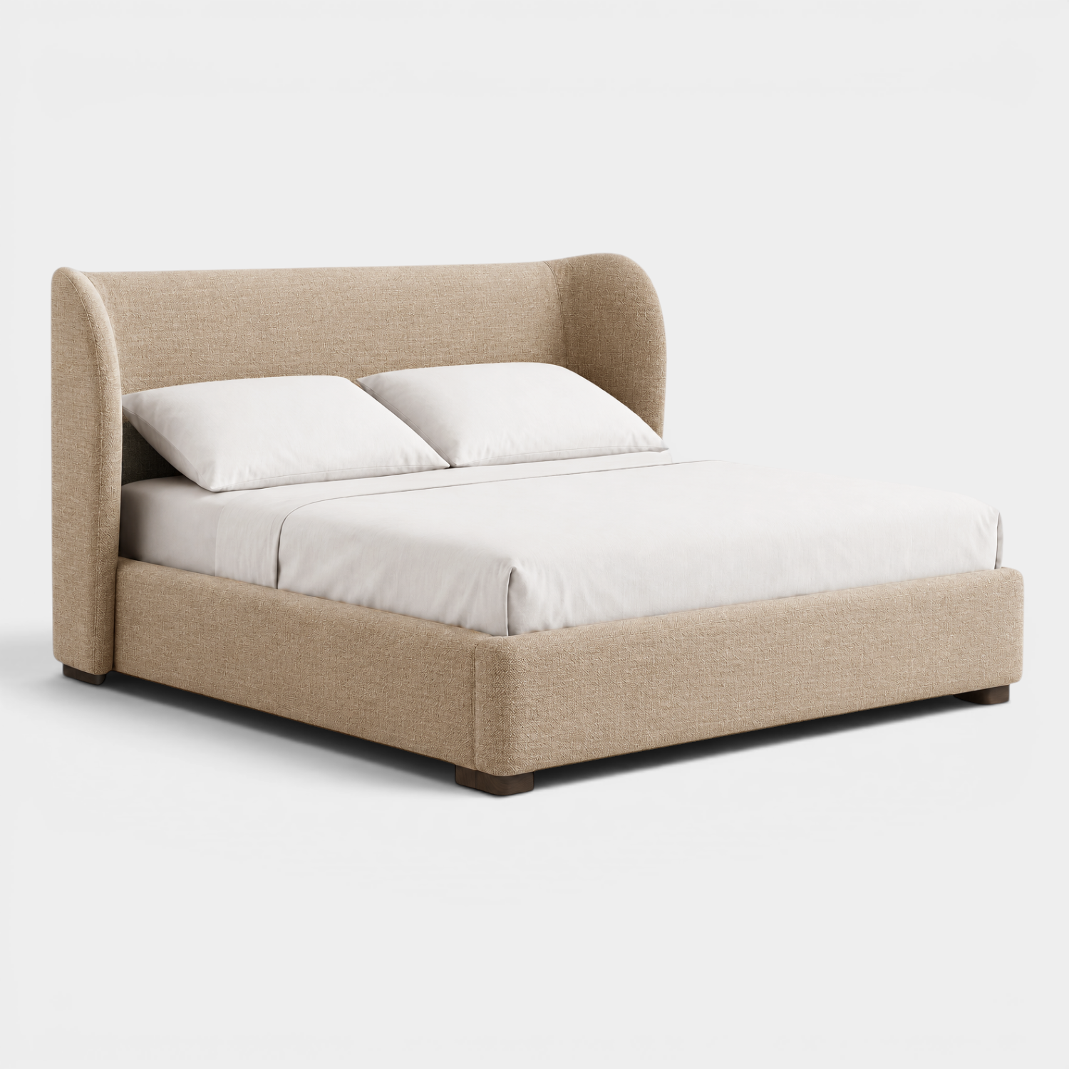 Granville Upholstered Platform Bed - Brisbane Stone Beige