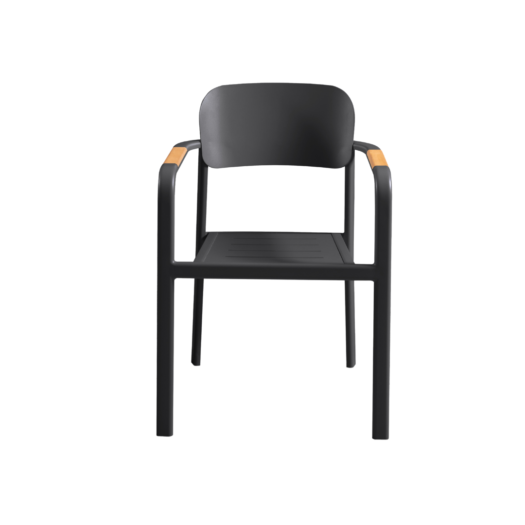Collingwood Dining Arm Chair with Cushion - Charcoal