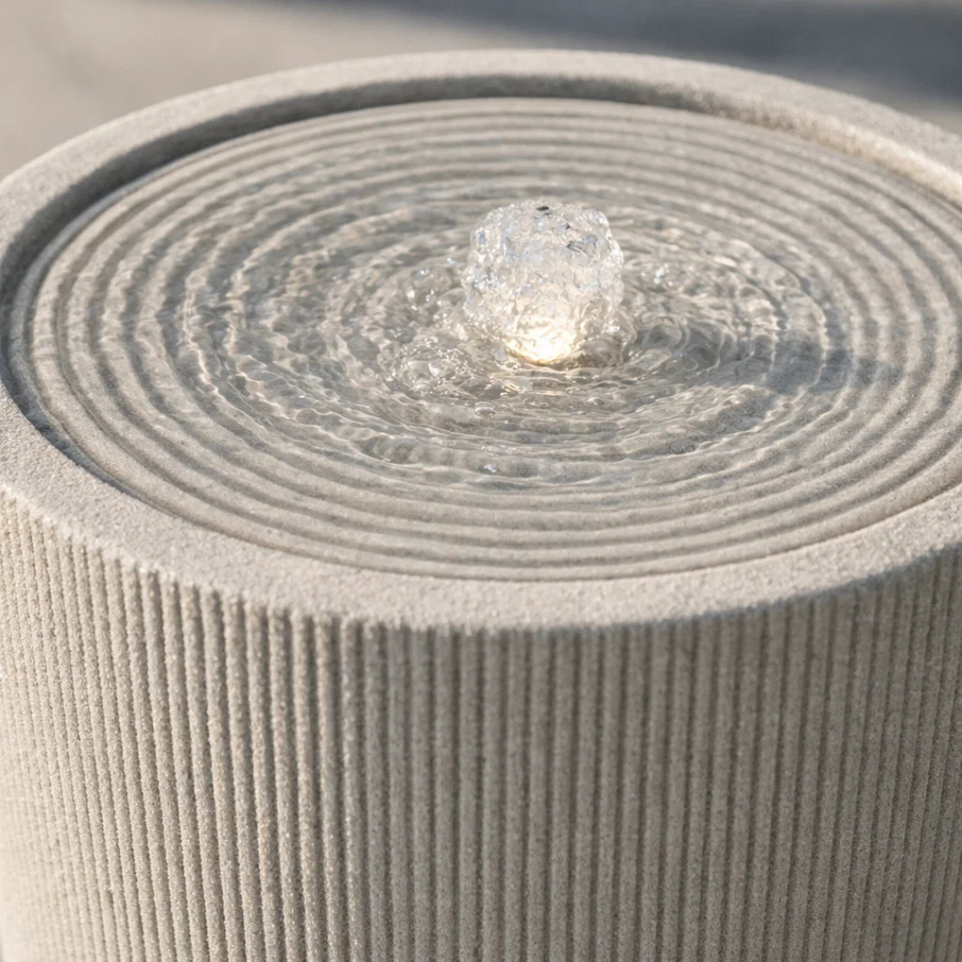 Fairview Curved LED Fountain - Textured Beige