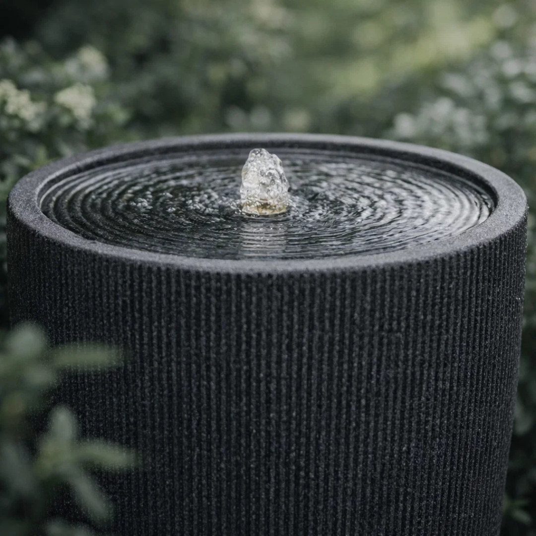 Fairview Curved LED Fountain - Textured Black