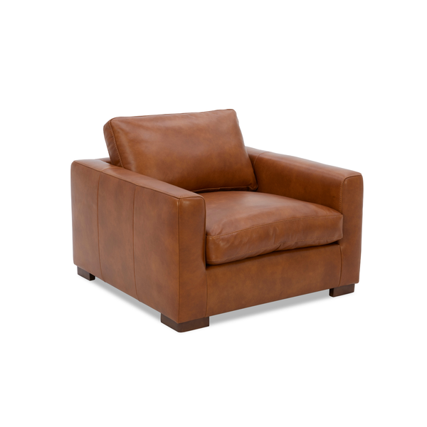 Charlestown Lounge Chair - Camel Leather