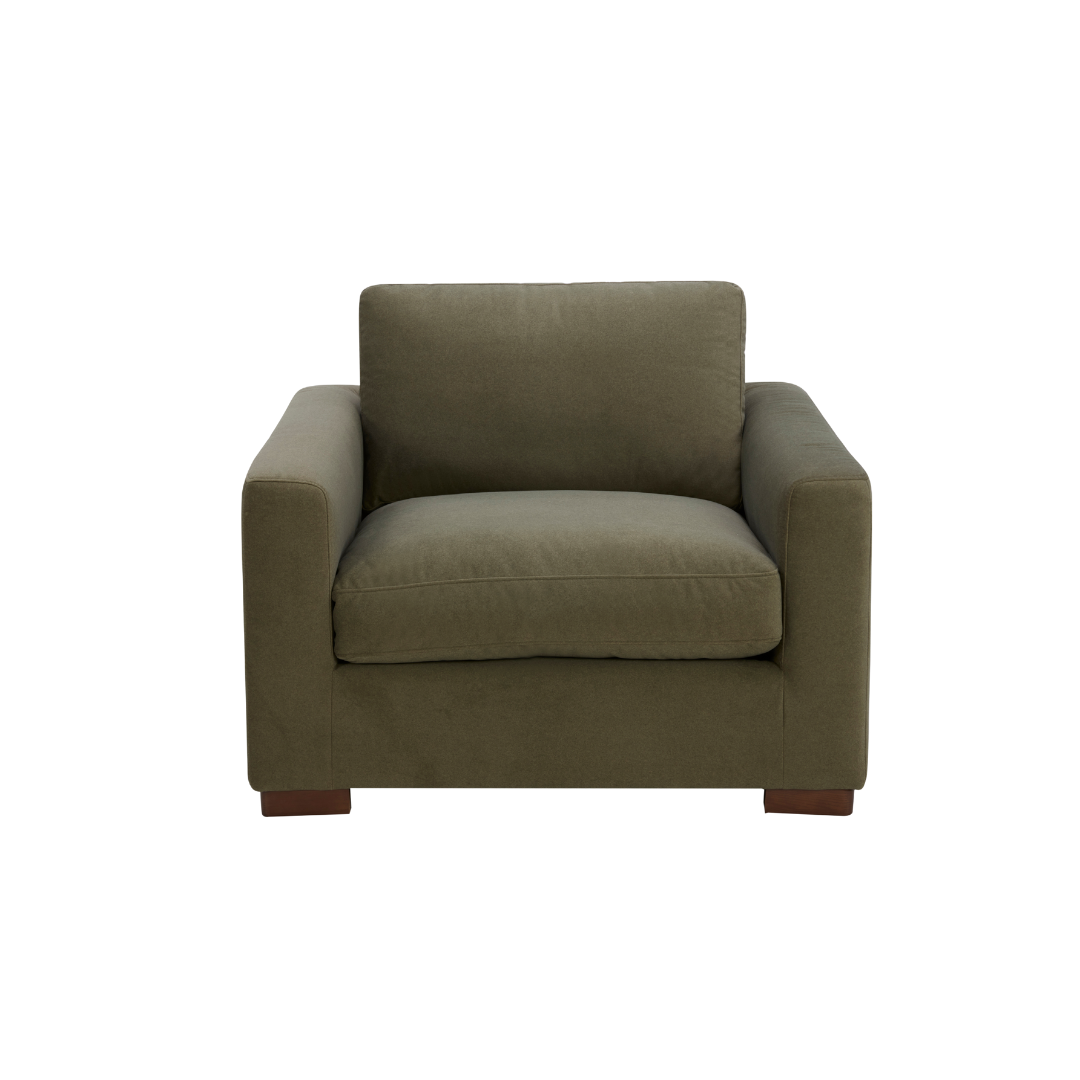 Charlestown Lounge Chair - Forest Green Matte Velvet