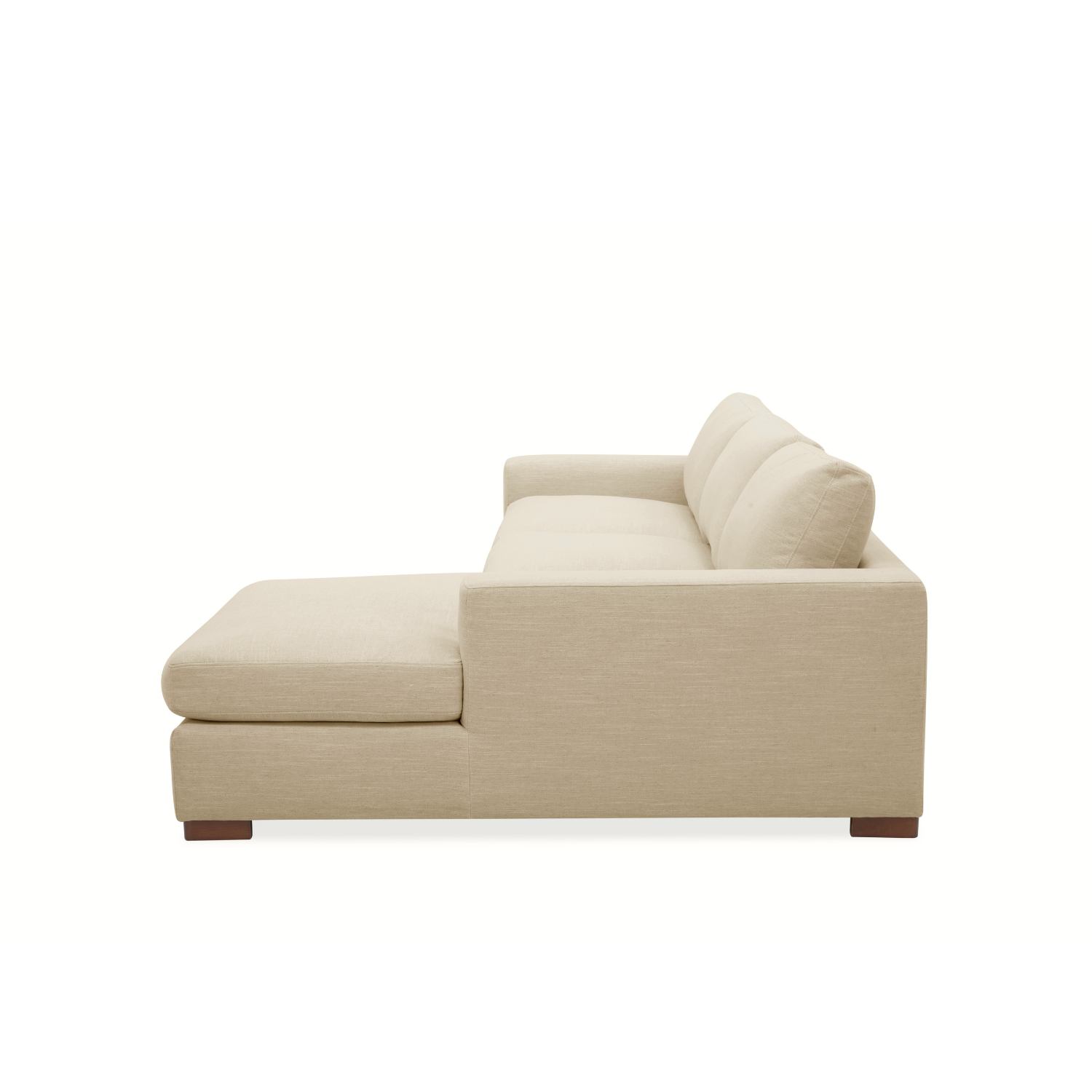 Charlestown 124" Chaise Sectional - Crypton® Nomad Custard
