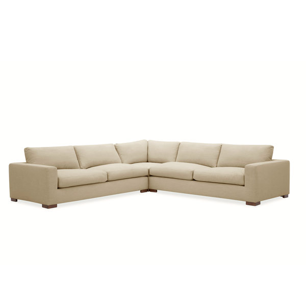 Charlestown L-Shape Sectional - Crypton® Nomad Custard