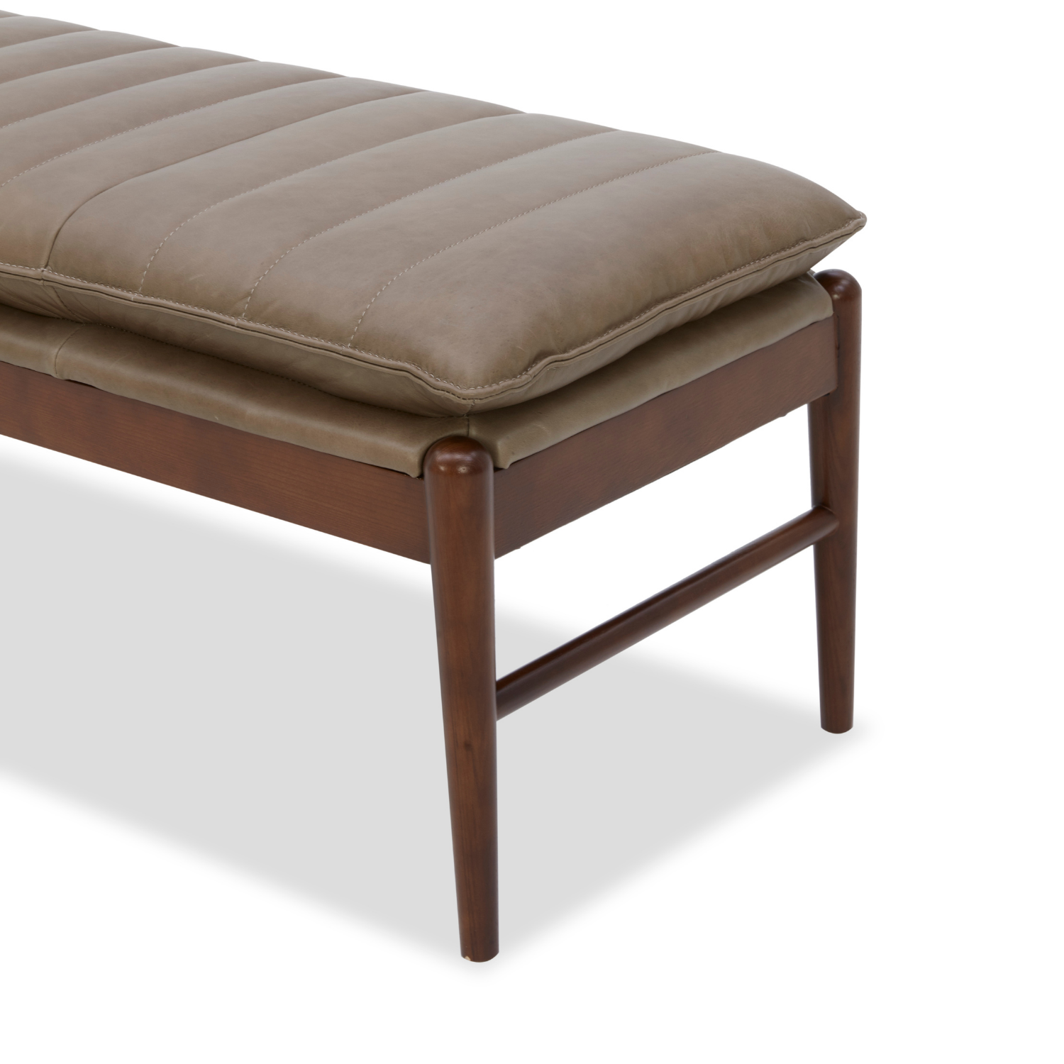 Airdrie Bench - Concord Pewter Leather