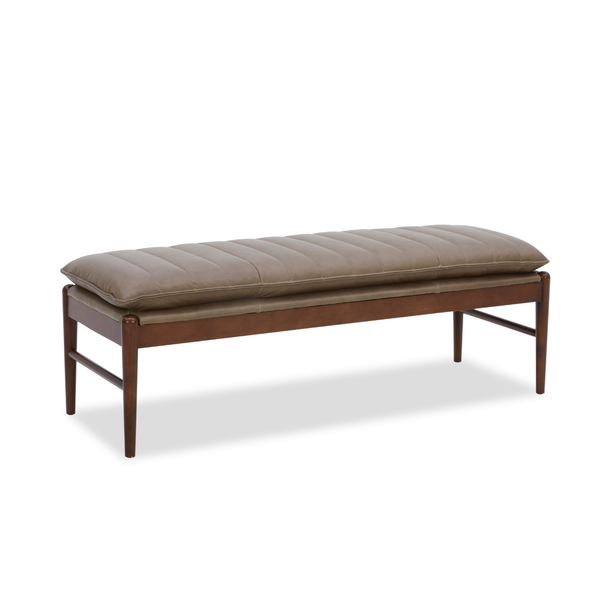 Airdrie Bench - Concord Pewter Leather