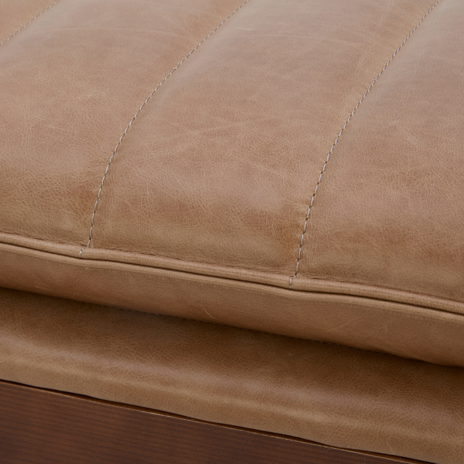 Airdrie Bench - Concord Taupe Leather