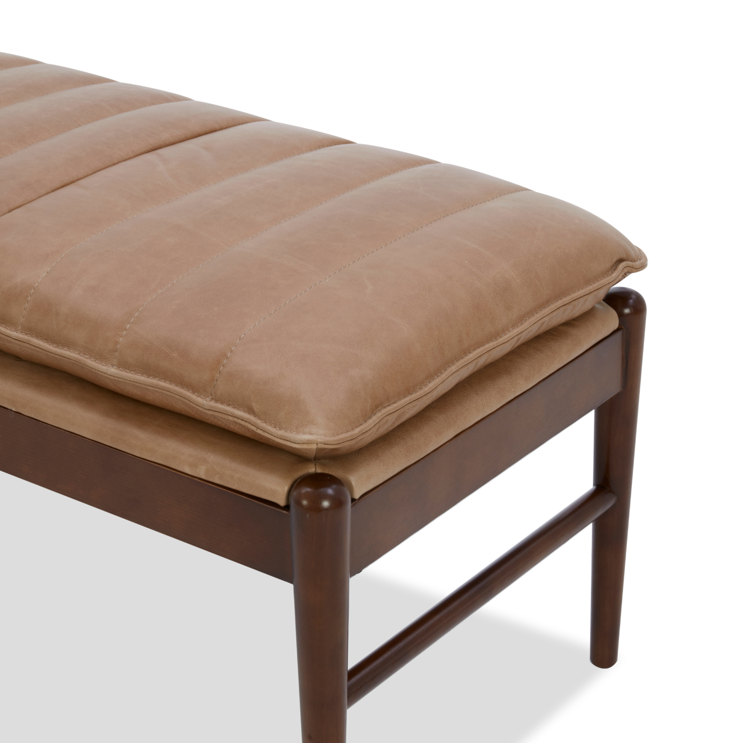 Airdrie Bench - Concord Taupe Leather