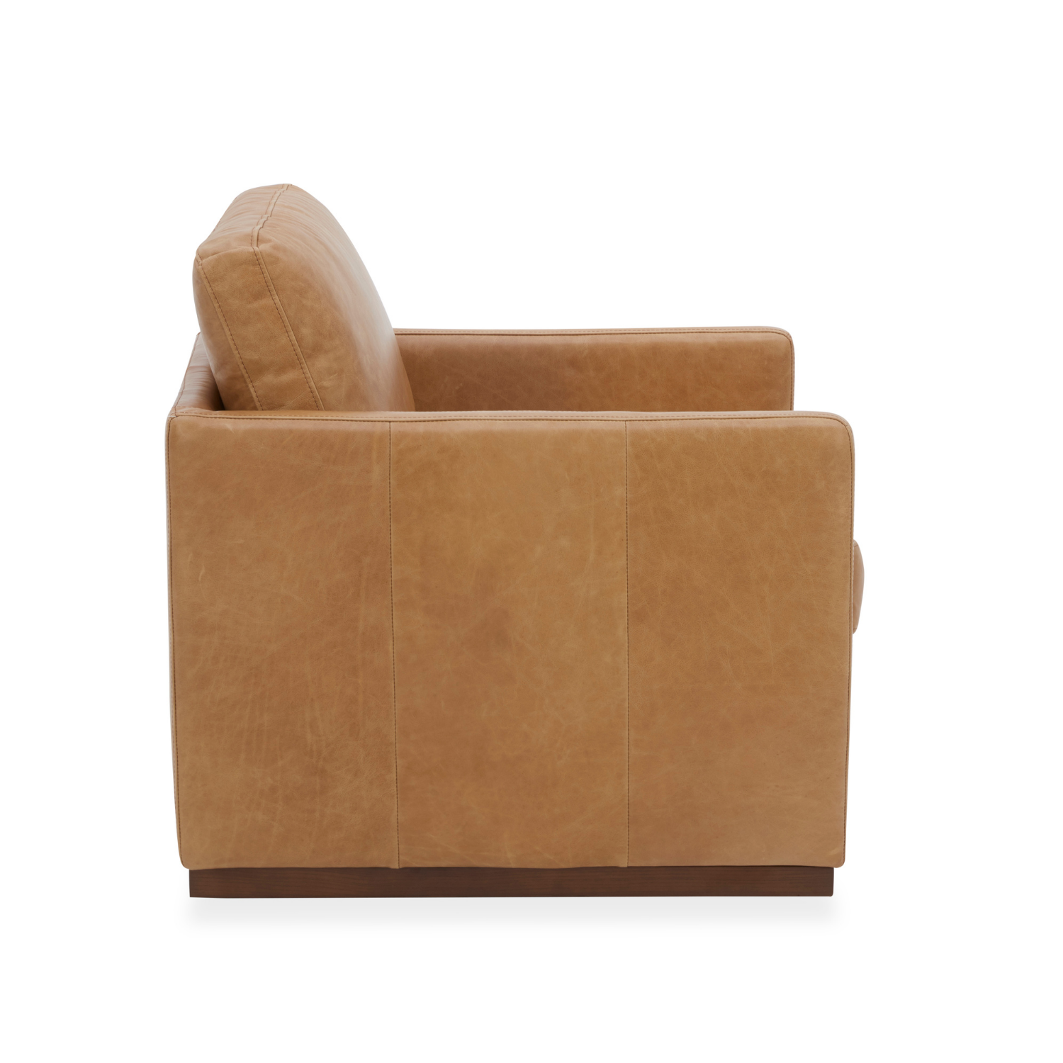 Stratford Swivel Lounge Chair - Distressed Cognac Leather