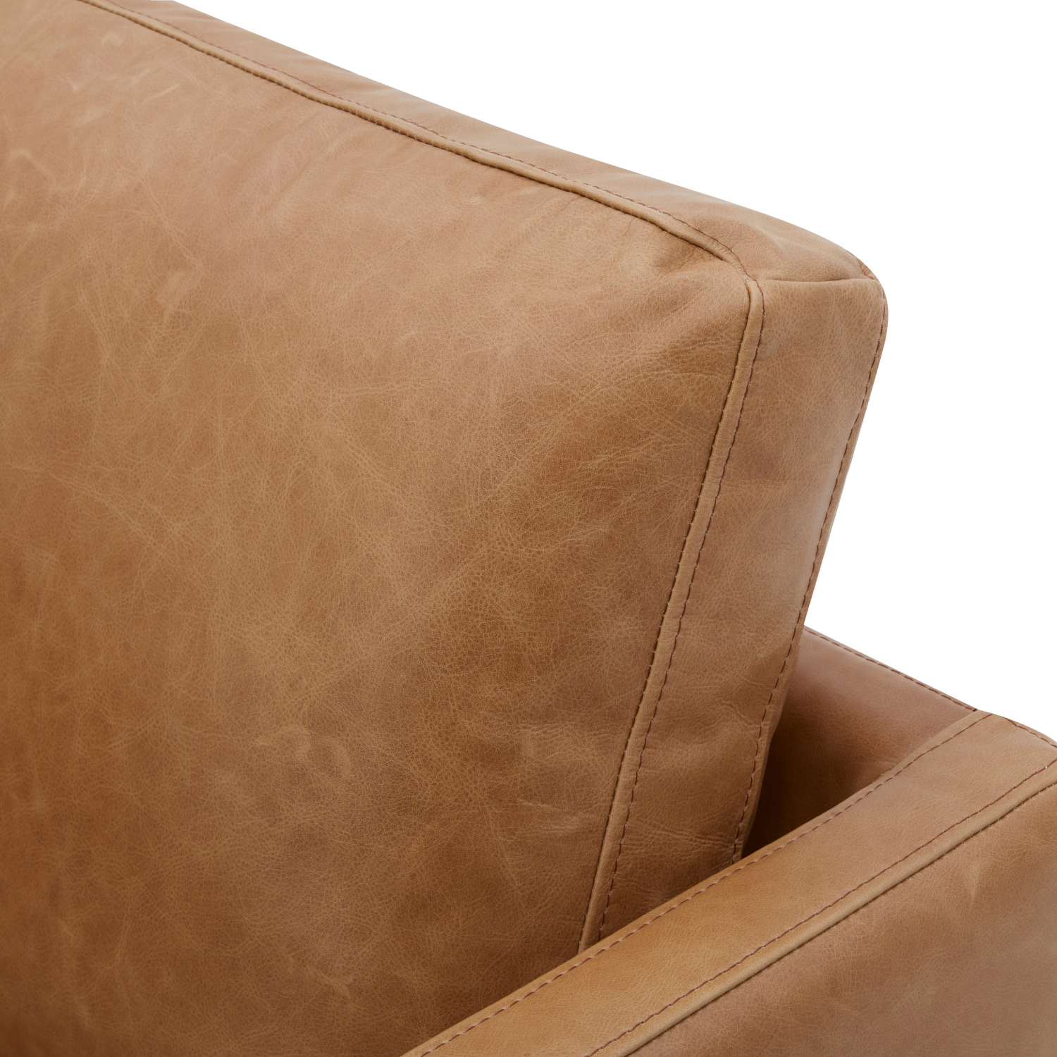 Stratford Swivel Lounge Chair - Distressed Cognac Leather