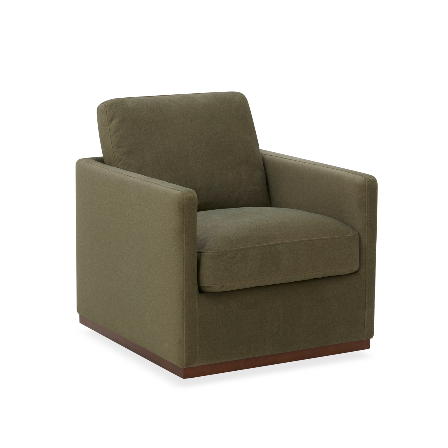 Stratford Swivel Lounge Chair - Forest Green Matte Velvet