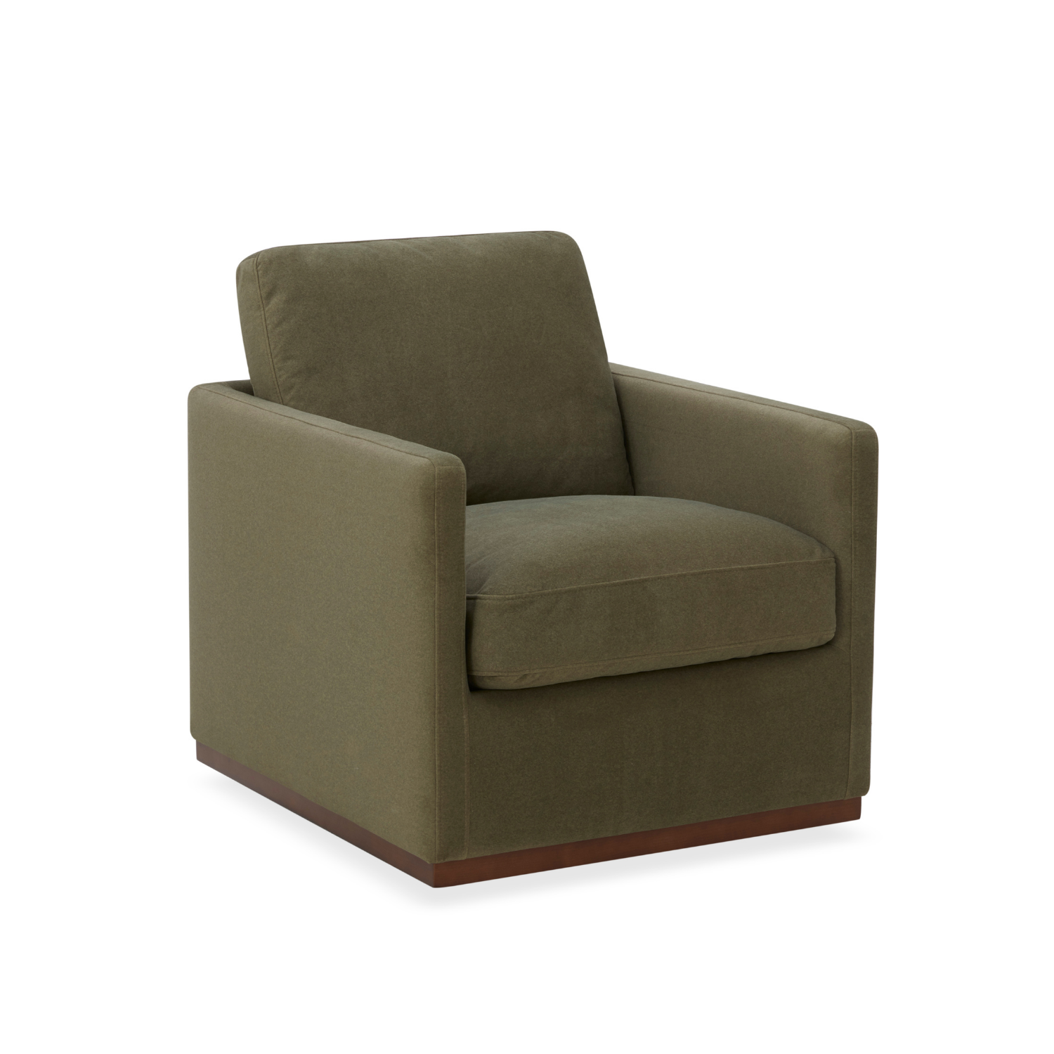 Stratford Swivel Lounge Chair - Forest Green Matte Velvet