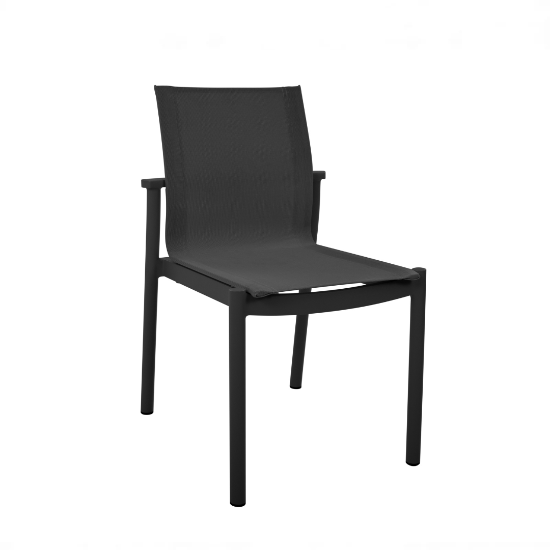 Newport Stackable Dining Side Chair - Black