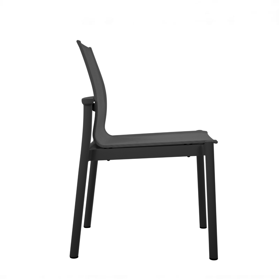 Newport Stackable Dining Side Chair - Black