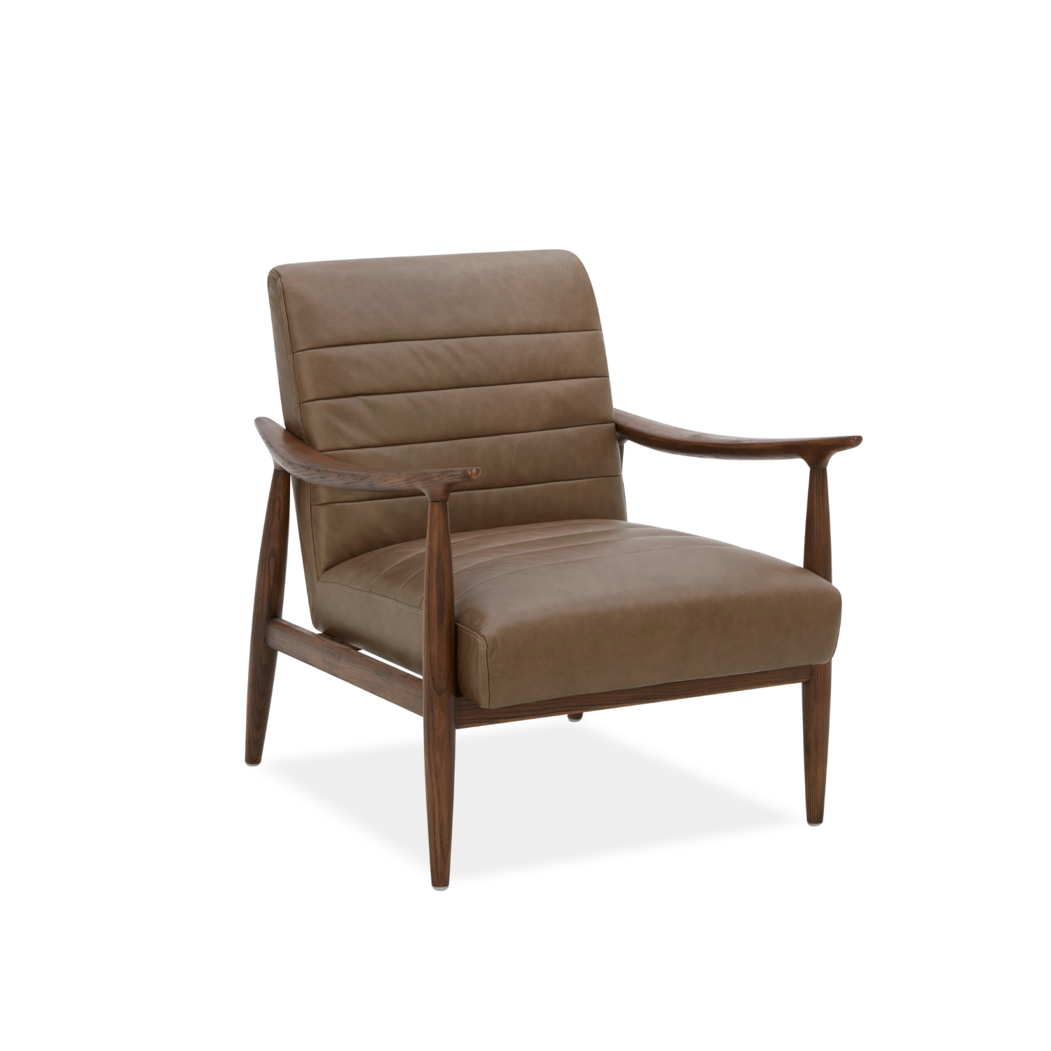 Wyndham Lounge Chair - Concord Pewter Leather