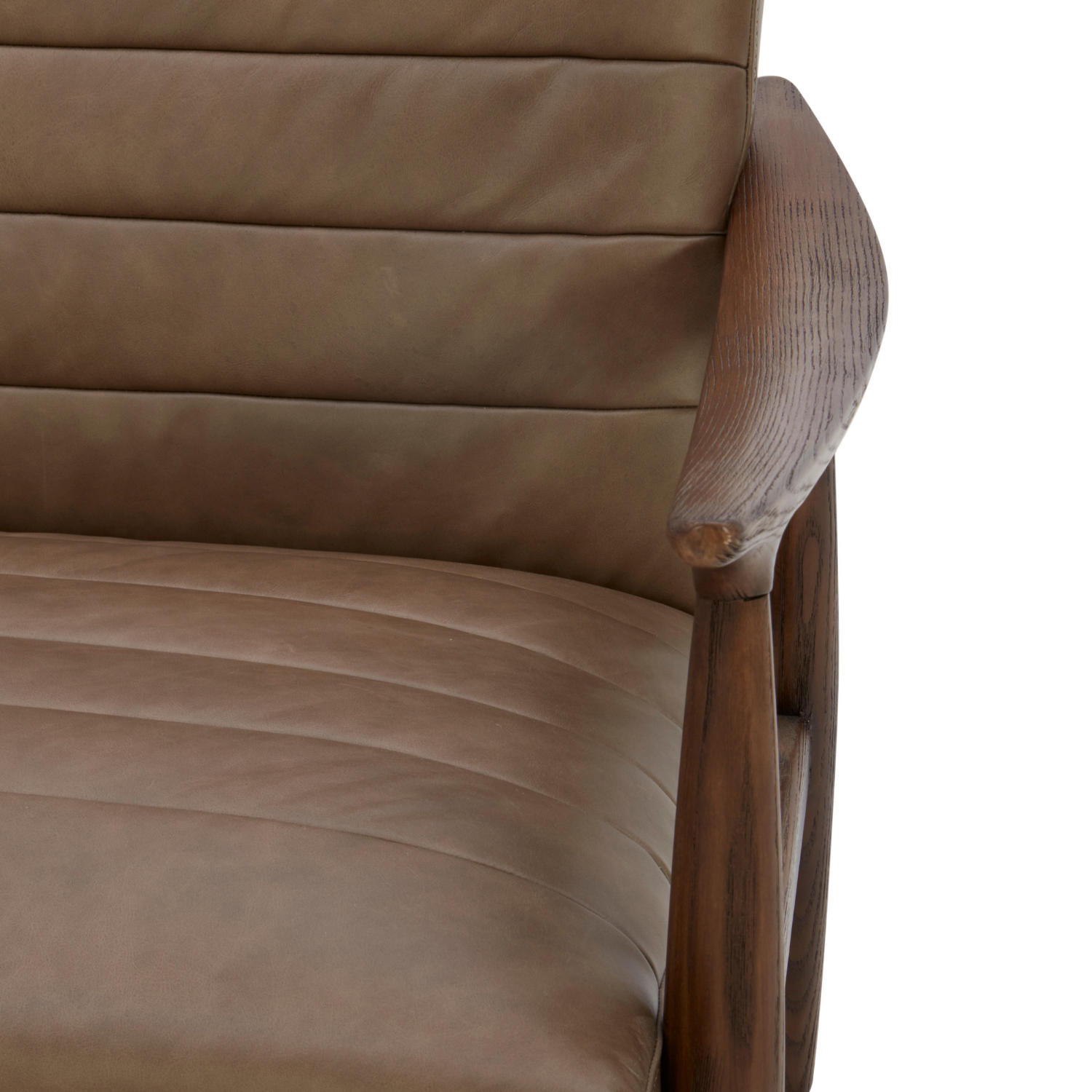 Wyndham Lounge Chair - Concord Pewter Leather