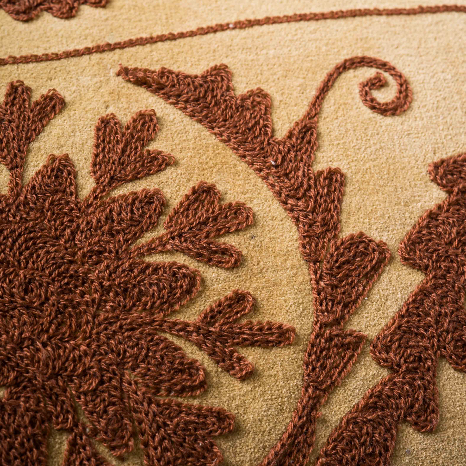 Bovaird Burgundy Embroidered Kidney Toss Pillow