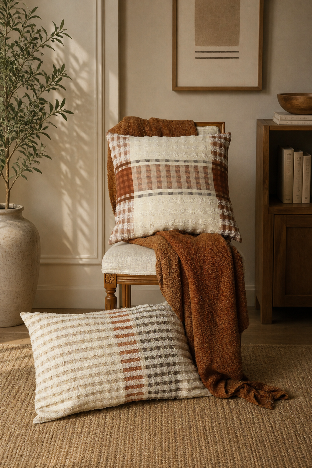 Laurentian Plaid Woven Toss Pillow