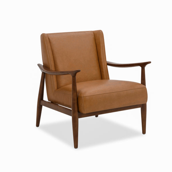 Nevis Lounge Chair - Distressed Cognac Leather