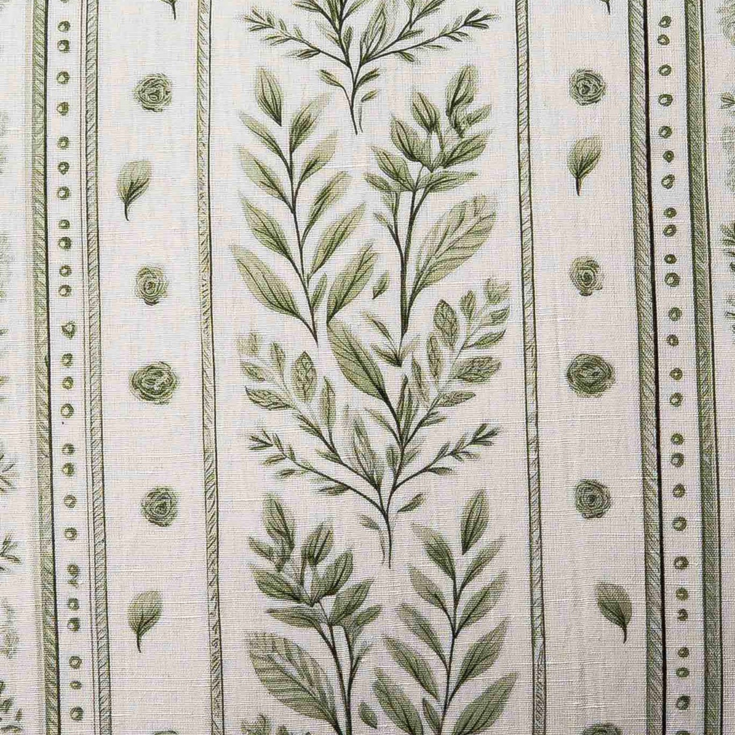 Leaside Garden Linen Block Print Kidney Toss Pillow