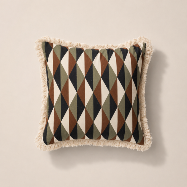 Elias Geometric Block Print Toss Pillow