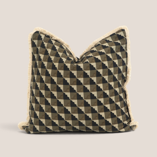 Cascade Geometric Block Print Toss Pillow