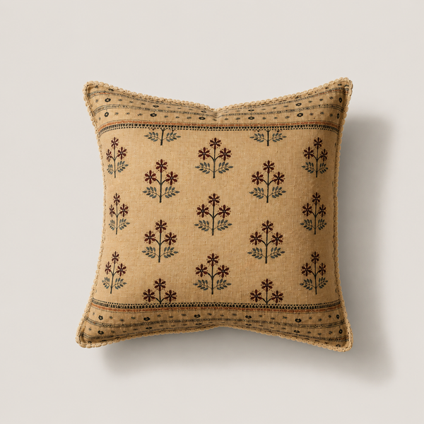 Prairie Block Print Toss Pillow