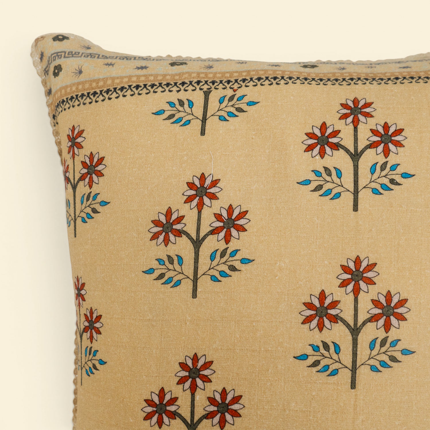 Prairie Block Print Toss Pillow