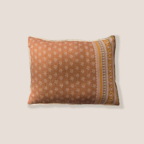 Brooks Block Print Kidney Pillow