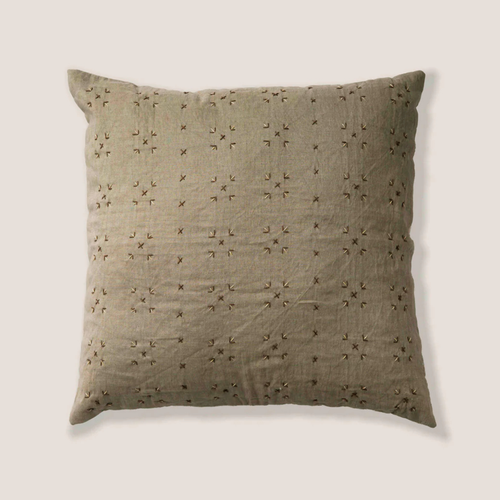 Nicolet Borders Linen Toss Pillow
