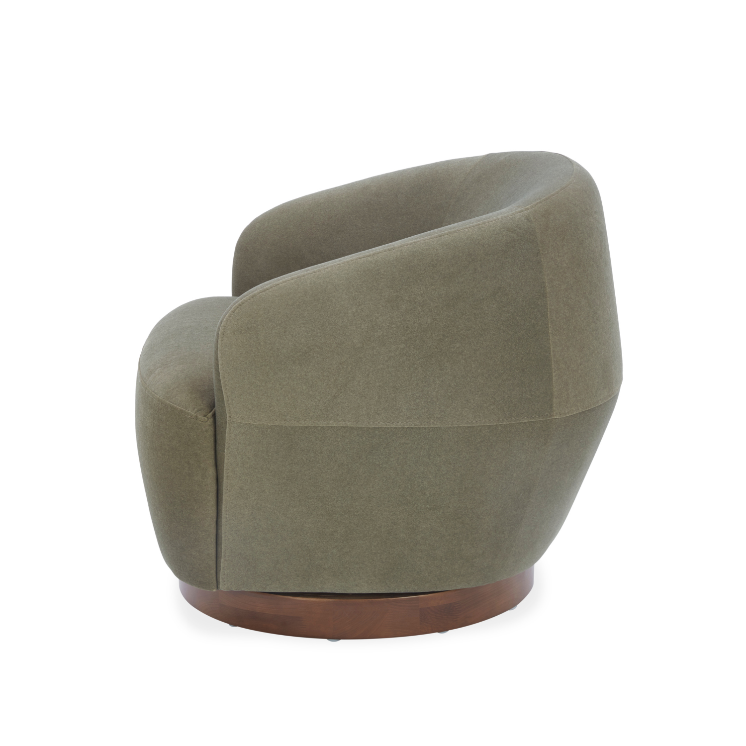 Pod Swivel Lounge Chair - Forest Green Matte Velvet